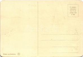 Balaton. Dombornyomott szecessziós művészlap halászhálóval és vitorlással