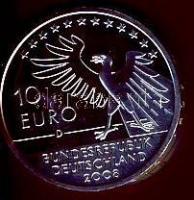 Németország 2008D 10€ Ag "Carl Spitzweg" T:1