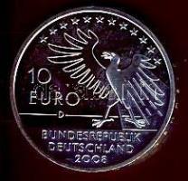 Németország 2008D 10€ Ag "Carl Spitzweg" T:1