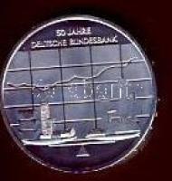 Németország 2007J 10€ Ag "50 éves a Német Szövetségi Bank" T:1