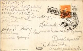 1935 Verőce, Nógrádverőce; Duna-parti részlet + "BUDAPEST - PARKAN-NANA 2 B" vasúti mozgóp...