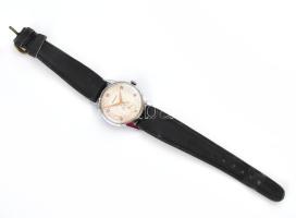 Marvin kézi felhúzós karóra. Szép számlappal, működik, bőr szíjjal d: 32 mm