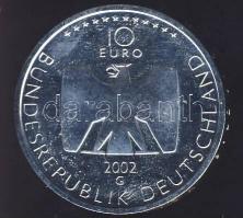 Németország 2002G 10€ Ag "50 éves a Német Televízió" T:1-/2