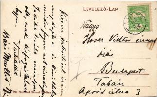 1912 Tállya, Tálya; Báró Maillot kastély, háttérben a római katolikus templom. Báró Maillot saját le...