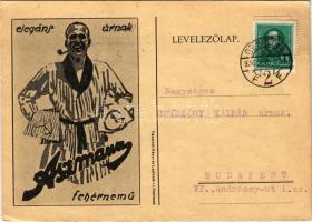 1936 Aszmann fehérnemű reklám / Hungarian underwear advertisement card (EK)