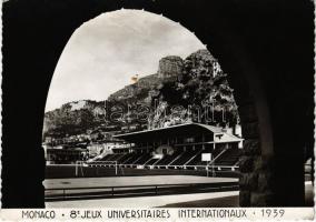 Monaco, Le Stade Louis II. Architecte J. Fissore. 8e Jeux Universitaires Internationaux 1939 / sport stadium. 8th International University Games 1939