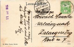 1913 Ikervár (Sárvár), Gróf Batthyány kastély. ifj. Milfai Ferenc kiadása