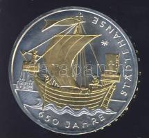Németország 2006J 10€ Ag "650 éves a Hanza-szövetség" helyenként aranyozva T:1