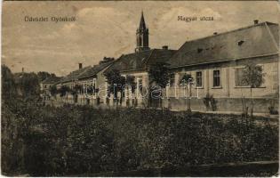 Gyönk, Magyar utca. Engel József kiadása (gyűrődések / creases)