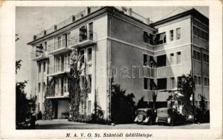 1936 Szántód, MÁVOSz üdülőtelep, szálloda, automobilok (EK)
