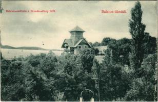 1920 Balatonalmádi, Balaton szálloda a Remete sétány felől. Pósa Endre kiadása (EK)