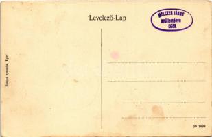 Egervár, vasútállomás, vonat. Baross nyomda (fl)