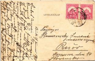 1928 Bük, Cukorgyár, vasútállomás (a kibővítés utáni de még a Déli Vasút állomásaira jellemző vakola...