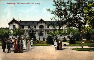 1914 Keszthely, Balaton szálloda és sétány. Mérei Ignác 599. 1909.