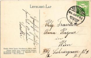 1914 Keszthely, Balaton szálloda és sétány. Mérei Ignác 599. 1909