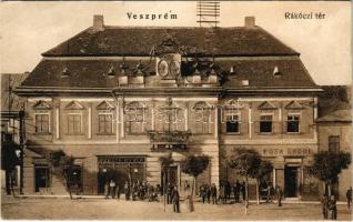 1928 Veszprém, Rákóczi tér, Fekete Gyula, Braun és Pósa Endre üzlete. Kiadja Kálmán István (EK)