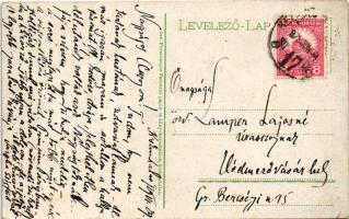 1929 Kiskunhalas, Sóstófürdő vendéglő, étterem, pincér. Özv. Pressburger Ferencné kiadása (EK)