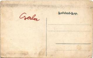 Nagyvázsony, Nagy-Vázsony; Kinizsi várrom és Gróf Zichy uradalmi kastély. Deutsch Leo kiadása, Art N...