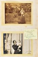 cca 1910-1930 Gogo öröme c. Szentkirályi család gyermekét ábrázoló 46 db 9x12 cm-es fotó albumban