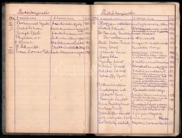 1947 Szentkirályi család könyvtárának leltára füzetben