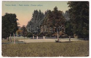 1912 Tarcsafürdő, Bad Tatzmannsdorf; park és teniszpálya. Stern J. fényképész kiadása / tennis court, sport (EK)