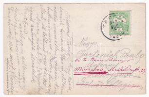 1912 Tarcsafürdő, Bad Tatzmannsdorf; park és teniszpálya. Stern J. fényképész kiadása / tennis court...