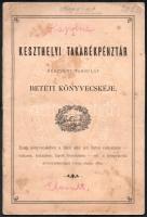 1912 A zalahosszúfalui (Zalaapáti) kápolna betéti könyve a Keszthelyi takarékpénztárnál