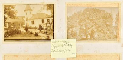 cca 1910 A Szentkirályi család zalahosszúújfalui (Zalaapáti) kastélya, a család tagjai összesen 59 db részben feliratozott fotó albumban 10x9 cm