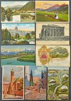 ~1.200 db régi külföldi városképes lap az egész világból, érdekes, vegyes anyag / ~1.200 old topogra...