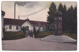 Tarcsafürdő, Bad Tatzmannsdorf; Anna fürdő, időjárásjelző óra. Stern J. fényképész kiadása / Bad / spa, weather indicator (vágott / cut)