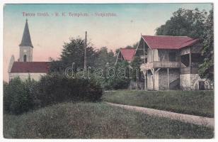 Tarcsafürdő, Bad Tatzmannsdorf; Római katolikus templom, Svájczi ház. Stern J. fényképész kiadása / Kirche, Villa / church, villa (EK)