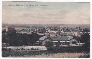 1909 Felsőőr, Oberwart; vasútállomás. Josef Strobl kiadása / Bahnhof / railway station