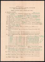 cca 1963 Somogyvári Rudolf (1916-1976) színművész személyi nyilvántartó lapja, valamint saját kézzel...