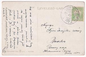 Muraszombat, Murska Sobota; Járásbíróság magyar címerrel, Templom utca. Balkányi Ernő kiadása / cour...