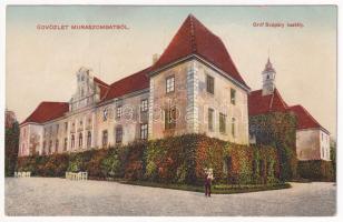 1914 Muraszombat, Murska Sobota; Gróf Szapáry vár. Balkányi Ernő kiadása / castle
