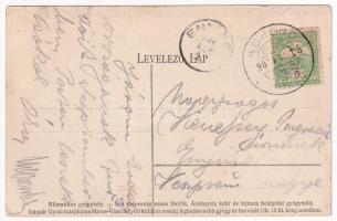 1907 Korond, Corund; Fő sétaút a gyógyfürdőről, klimatikus gyógyhely, sós és szénsavas vasas fürdők,...