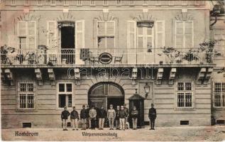 1911 Komárom, Komárno; Cs. és kir. Várparancsnokság, katonák. Kiadja L. H. Pannonia / K.u.K. Festungskommando / Austro-Hungarian K.u.K. military castle headquarters (EK)