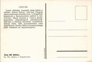 Ungvár, Uzshorod, Uzhhorod, Uzhorod; Ez a magyarok földje! vár, irredenta művészlap címerrel. Fébé-n...