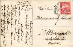 1916 Kaposvár, Katonai barakk részlet. Szabó Lipót kiadás