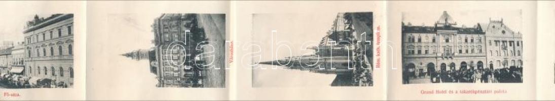 1908 Újvidék, Novi Sad; Futtaki utca, Otthon Kávéház, Heksch Nővérek és Anton Kiss üzlete. Schäffer ...