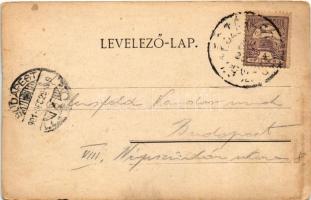 1901 Gombos, Bogojeva, Bogojevo; Vasúti fahíd a kis Dunán, személyvonat rátétele a gőzkompra, gőzmoz...