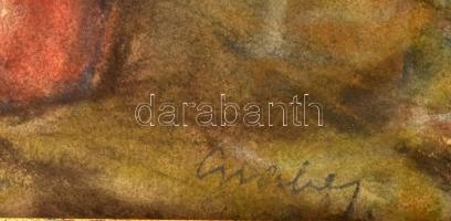 Gráber Margit (1896-1993): Csendélet. Pasztell, papír, jelezve jobbra lent, kartonra kasírozva. Üveg...