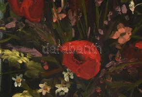 Baász Imre (1941-1991): Csendélet, 1975. Olaj, karton. Jelezve jobbra középen. Fakeretben. 77,5×69 c...