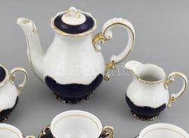 Zsolnay Pompadour mintás mokkás készlet, jelzett, hibátlan