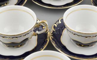 Zsolnay Pompadour mintás mokkás készlet, jelzett, hibátlan