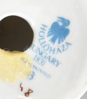 Hollóházi angyalka figura. Kézzel festett, jelzett, hibátlan 9 cm