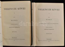 Ruskin: Velence kövei I-II. köt. Ford.: Geőcze Sarolta. Bp.,1896-1897, MTA,(Hornyánszky V.-ny.), 4+5...