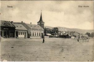 Tövis, Teius; utca, Ábrahám testvérek üzlete. Magyar Automatagyár és kölcsönző rt. / street, shop