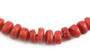 Korall nyaklánc, h: 45 cm