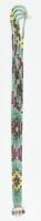 Ezüst (Ag) kapoccsal, zafír, smaragd, rubin szemes nyaklánc, jelzett, h: 42 cm